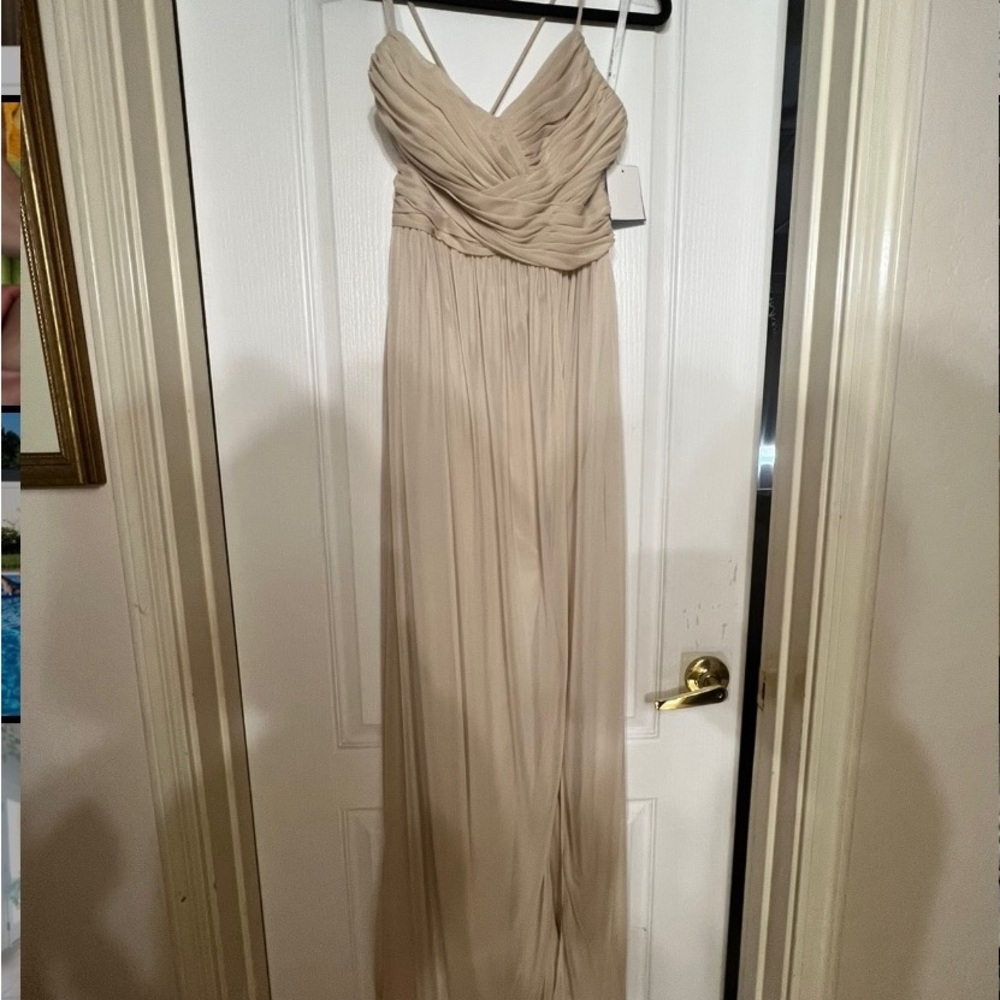 Bridesmaid dress. David’s bridal (champagne)